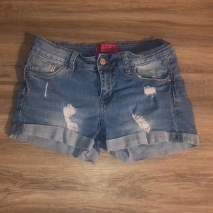 Ripped Wax Jean shorts size s